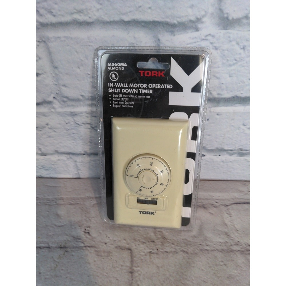 (1)  Tork In-Wall Motor Operated Shut Down Timer Almond Color M560MA 60 Mins a5